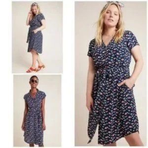 Maeve By Anthropologie Catherine Beach Umbrella Shirt Dress Size 12